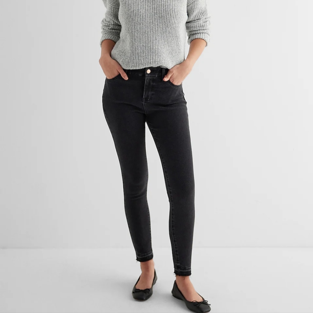 Express Flex black skinny jeans